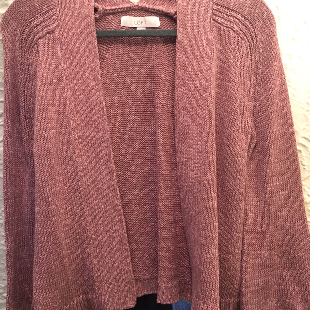 LOFT pink cardigan